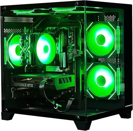 Gaming PC Desktop Computer,Core i5 14400F 2.5GHz RTX 5060 8G GDDR7,32GB 3200Mhz RAM 1TB NVME.2 SSD,550W Bronze PSU,Prebuilt PC Tower for Office Gaming